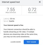 Wifi speed test last checked 9/1/22